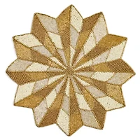 Homewear Gold Snowflake Beaded Placemat