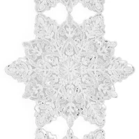 Homewear Sydney Sequin Snowflake Centerpiece Table Runner
