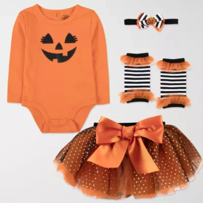 Baby Essentials Girls 4-pc. Clothing Set