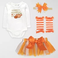 Baby Essentials Thanksgiving Tutu Girls 4-pc. Clothing Set