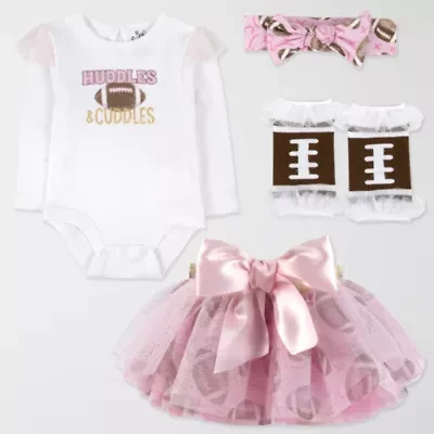 Baby Essentials Girls 4-pc. Clothing Set