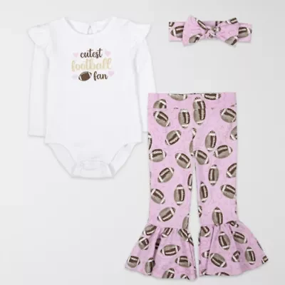 Baby Essentials Girls 3-pc. Clothing Set
