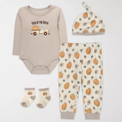Baby Essentials Pumpkin Patch Boys 4-pc. Clothing Set