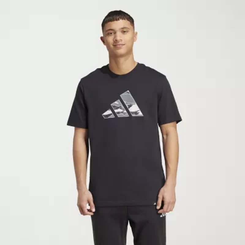adidas Mens Crew Neck Short Sleeve Graphic T-Shirt