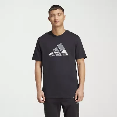 adidas Mens Crew Neck Short Sleeve Graphic T-Shirt