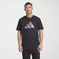 adidas Mens Crew Neck Short Sleeve Graphic T-Shirt
