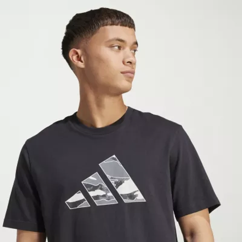 adidas Mens Crew Neck Short Sleeve Graphic T-Shirt