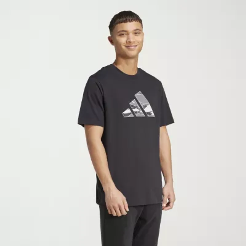 adidas Mens Crew Neck Short Sleeve Graphic T-Shirt