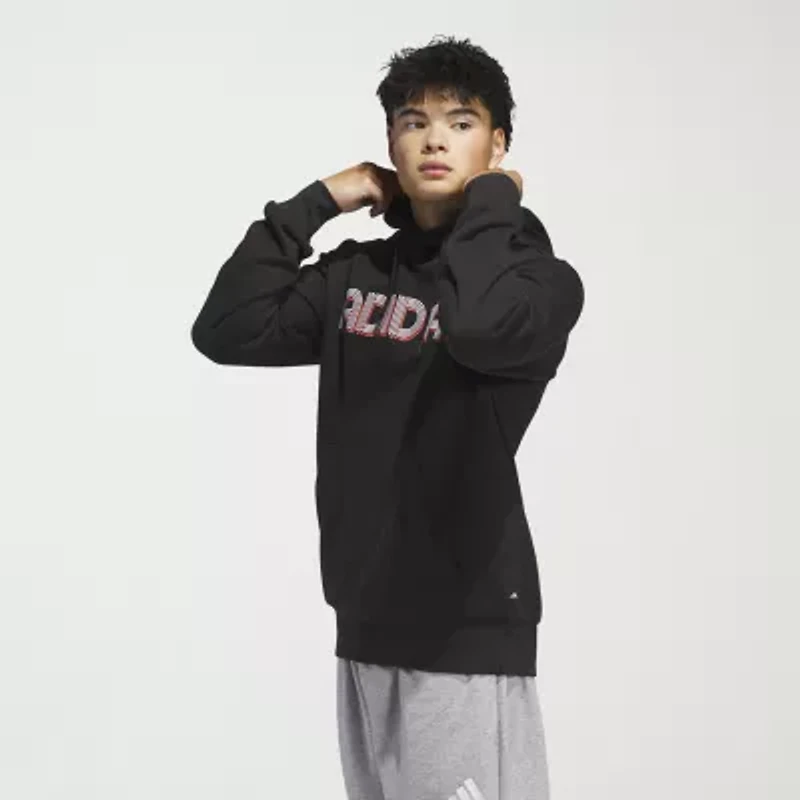 adidas Mens Long Sleeve Fleece Active Hoodie