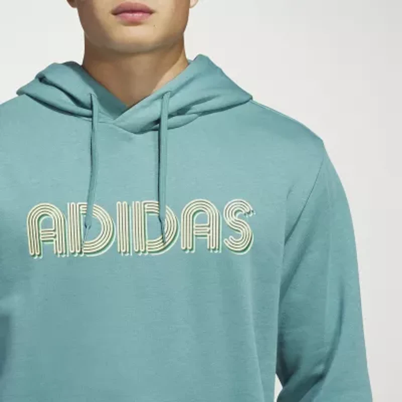 adidas Mens Long Sleeve Fleece Active Big and Tall Hoodie