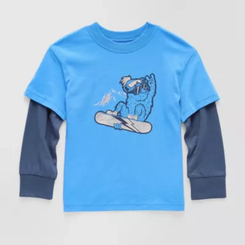 Okie Dokie Boys Crew Neck Graphic T-Shirt