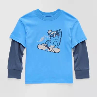 Okie Dokie Boys Crew Neck Graphic T-Shirt
