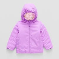 Okie Dokie Reversible Girls Water Resistant Midweight Puffer Jacket