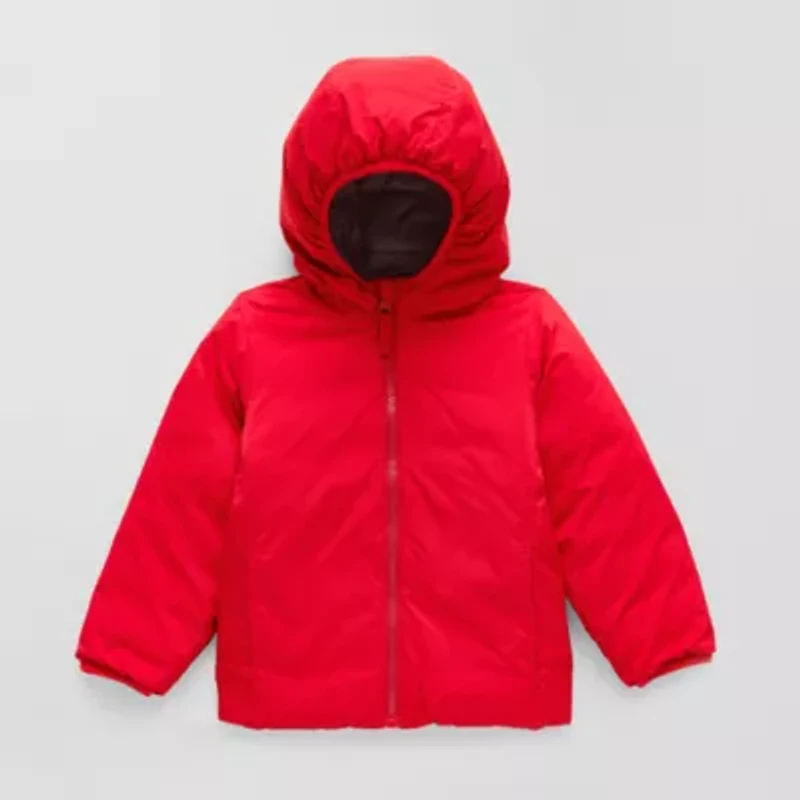 Okie Dokie Reversible Toddler Boys Water Resistant Midweight Puffer Jacket