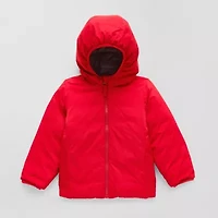 Okie Dokie Reversible Toddler Boys Water Resistant Midweight Puffer Jacket