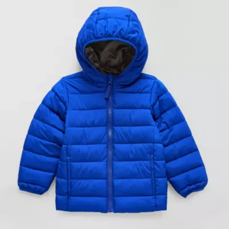 Okie Dokie Reversible Boys Water Resistant Midweight Puffer Jacket