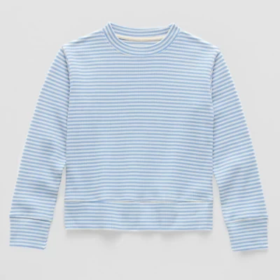 Thereabouts Little & Big Kid Girls Crew Neck Long Sleeve Sweatshirt