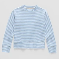 Thereabouts Little & Big Kid Girls Crew Neck Long Sleeve Sweatshirt