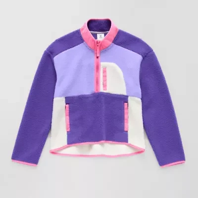 Xersion Little & Big Kid Girls Mock Neck Long Sleeve Active Quarter-Zip Pullover