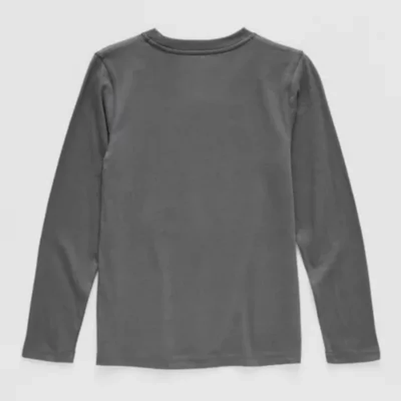 Thereabouts Little & Big Kid Boys Crew Neck Long Sleeve Regular Fit Graphic T-Shirt