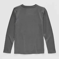Thereabouts Little & Big Kid Boys Crew Neck Long Sleeve Regular Fit Graphic T-Shirt