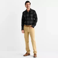 mutual weave Cozy Knit Mens Long Sleeve Button-Down Shirt