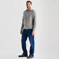 mutual weave Mens Long Sleeve Quarter-Zip Pullover Sweater