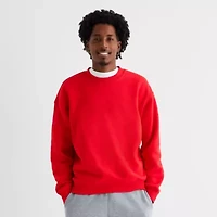 Xersion Quick Dry Cotton Blend Fleece Mens Crew Neck Long Sleeve Sweatshirt
