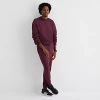 Xersion Cotton Blend Fleece Mens Crew Neck Long Sleeve Sweatshirt