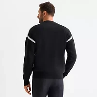 Stylus Mens V Neck Long Sleeve Button Open Front Cardigan
