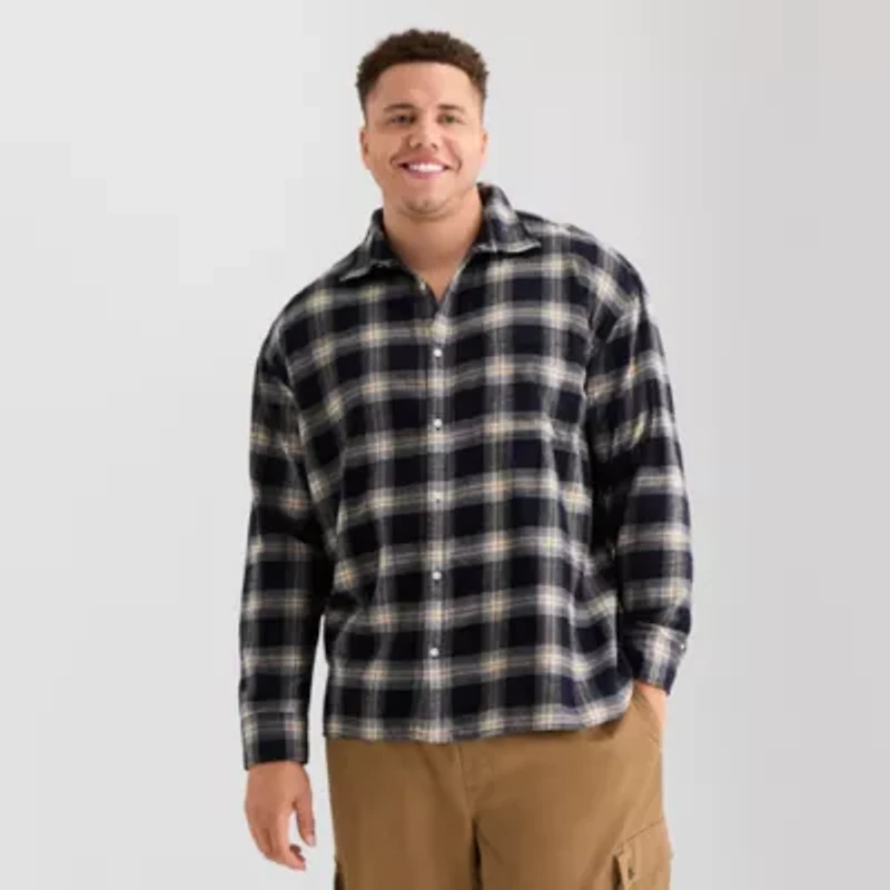 Arizona Mens Long Sleeve Boxy Fit Flannel Shirt