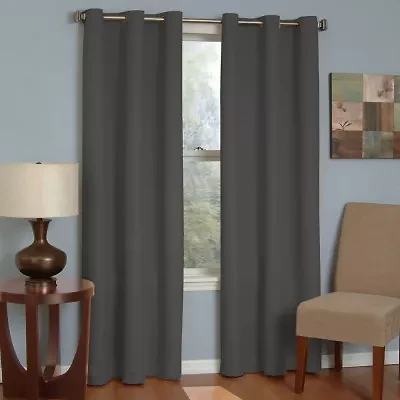 Eclipse Microfiber Grommet Top Energy Saving Blackout Single Curtain Panel