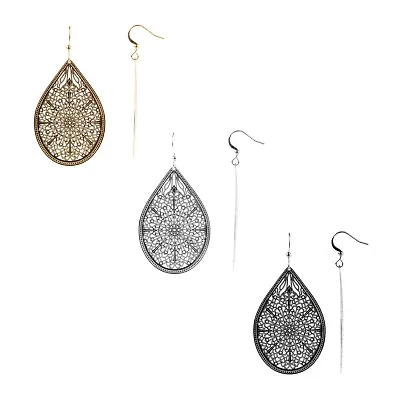 Bold Elements Womens 3 Pair Earring Set