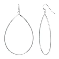 Silver Reflections Womens Pure Silver Over Brass Pear Drop Earrings