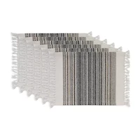 Design Imports Striped Fringed 6-pc. Placemat