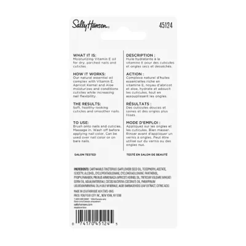 Sally Hansen Vitamin E Nail And Cuticle Oil Cuticle Oil