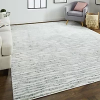 Weave And Wander Halton Stripe Machine Made Indoor Rectangle Area Rugs