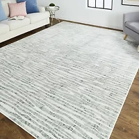 Weave And Wander Halton Stripe Machine Made Indoor Rectangle Area Rugs
