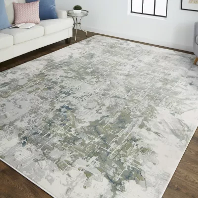 Weave And Wander Halton Abstract Machine Made Indoor Rectangle Area Rugs