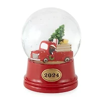 North Pole Trading Co. Holiday Red Truck African American Christmas Snow Globe