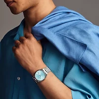 Citizen Tsuyosa Mens Automatic Silver Tone Stainless Steel Bracelet Watch Nj0151-53m