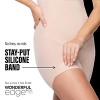 Naomi & Nicole® Plus Open-Bust Mid-Thigh Bodysuit-7776