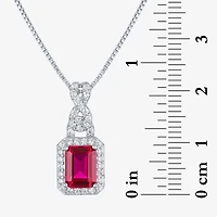 Womens Lab Created Red Ruby Pure Silver Over Brass 4-pc. Jewelry Set