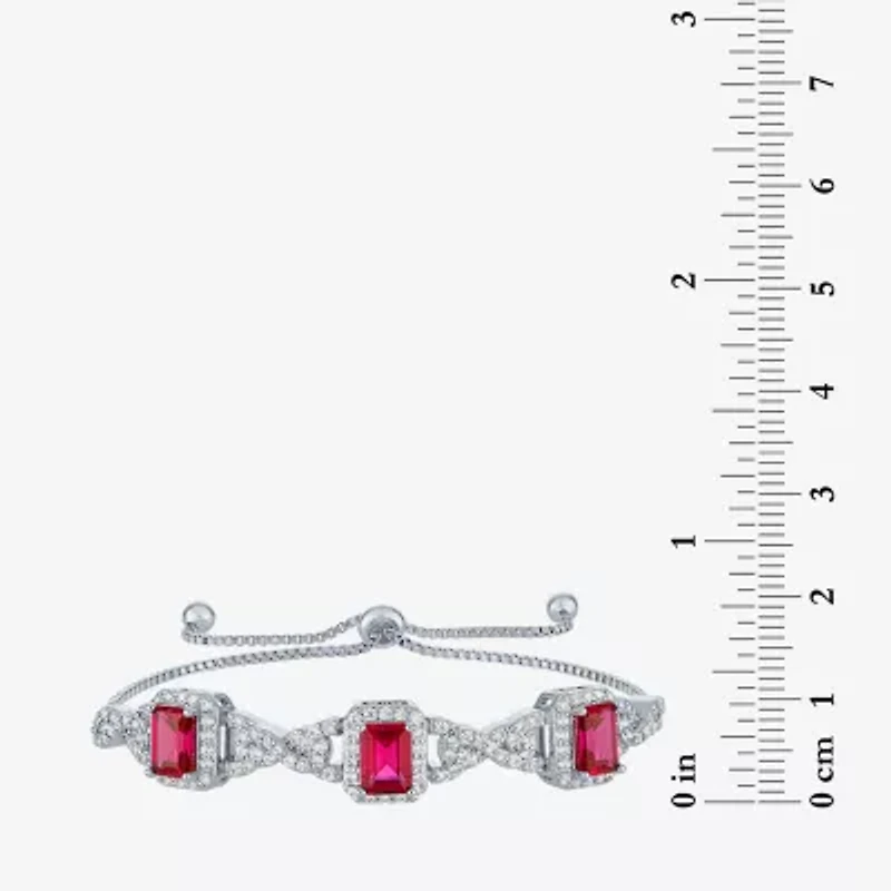 Womens Lab Created Red Ruby Pure Silver Over Brass 4-pc. Jewelry Set