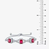 Womens Lab Created Red Ruby Pure Silver Over Brass 4-pc. Jewelry Set