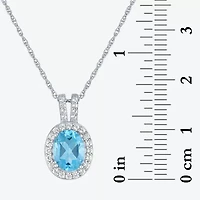 Womens Genuine Blue Topaz Sterling Silver -pc. Jewelry Set