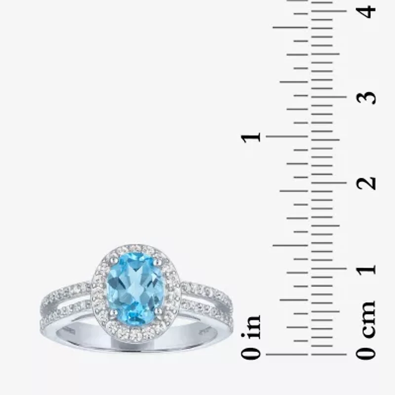 Womens Genuine Blue Topaz Sterling Silver -pc. Jewelry Set