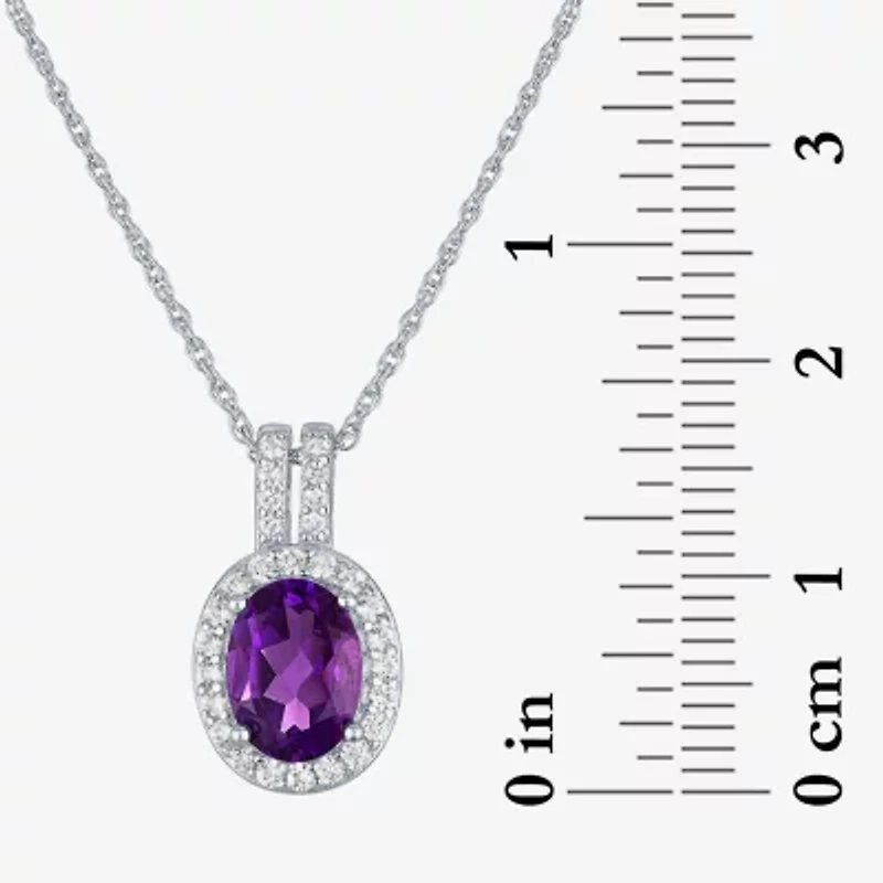 Womens Genuine Purple Amethyst Sterling Silver 3-pc. Jewelry Set