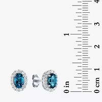Womens Genuine Blue Topaz Sterling Silver -pc. Jewelry Set