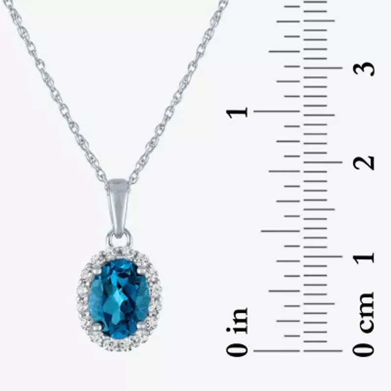 Womens Genuine Blue Topaz Sterling Silver -pc. Jewelry Set